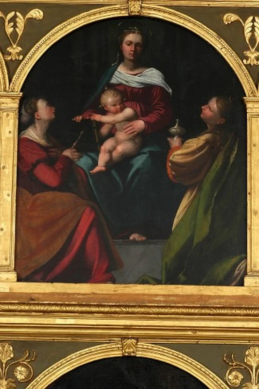 Polittico - Madonna con Bambino e le Sante Lucia e Maria Maddalena, Lodi